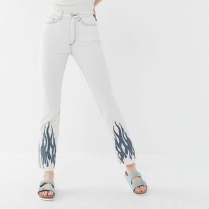 White flame high wasted jeans new with tags
